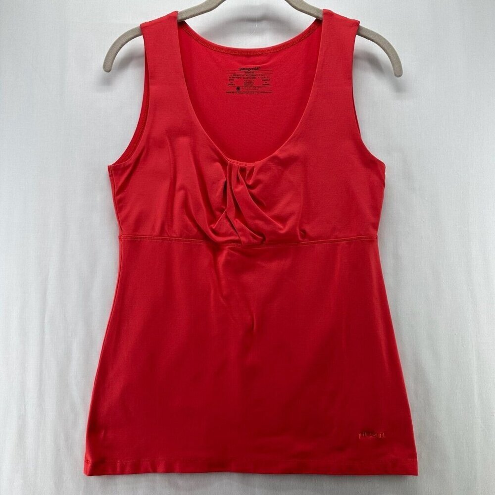 Patagonia Tank Top Womens Sz M Bahnda Scoop Neck Sleeveless Stretch Nylon Red